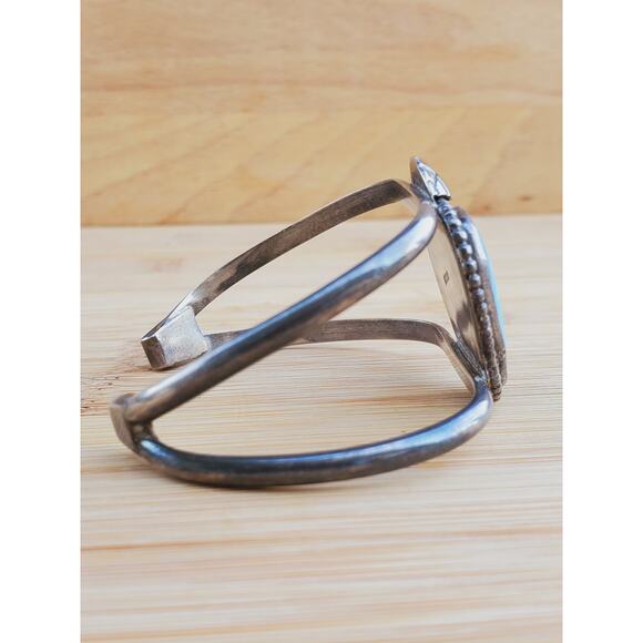 Navajo Turquoise Sterling Silver 925 Cuff Bracelet Small - Picture 5 of 8